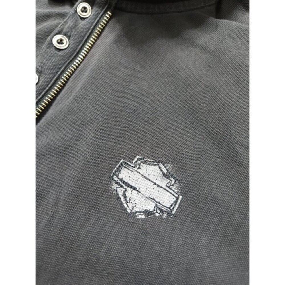 Vintage‎ Harley Davidson Short Sleeve Polo Shirt 1/4 Button Mens Medium - Picture 5 of 8